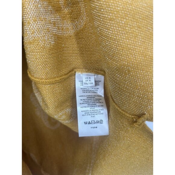Maeve Anthropologie Seahorse Sweater Mustard Yellow Size XL - Picture 3 of 5